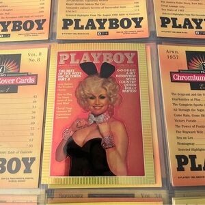 90s Vintage Dolly Parton Playboy Chromium Cover Card Collectors 1995 #56